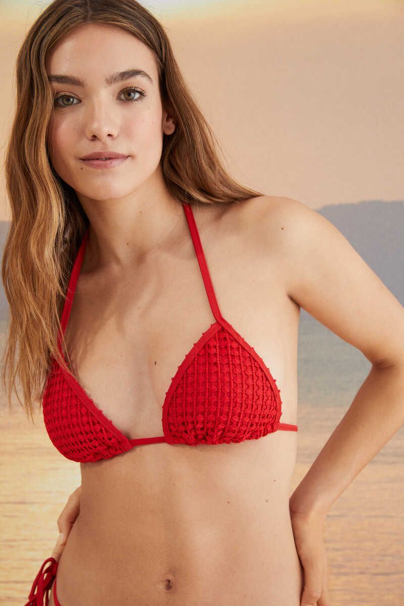 Top bikini rojo