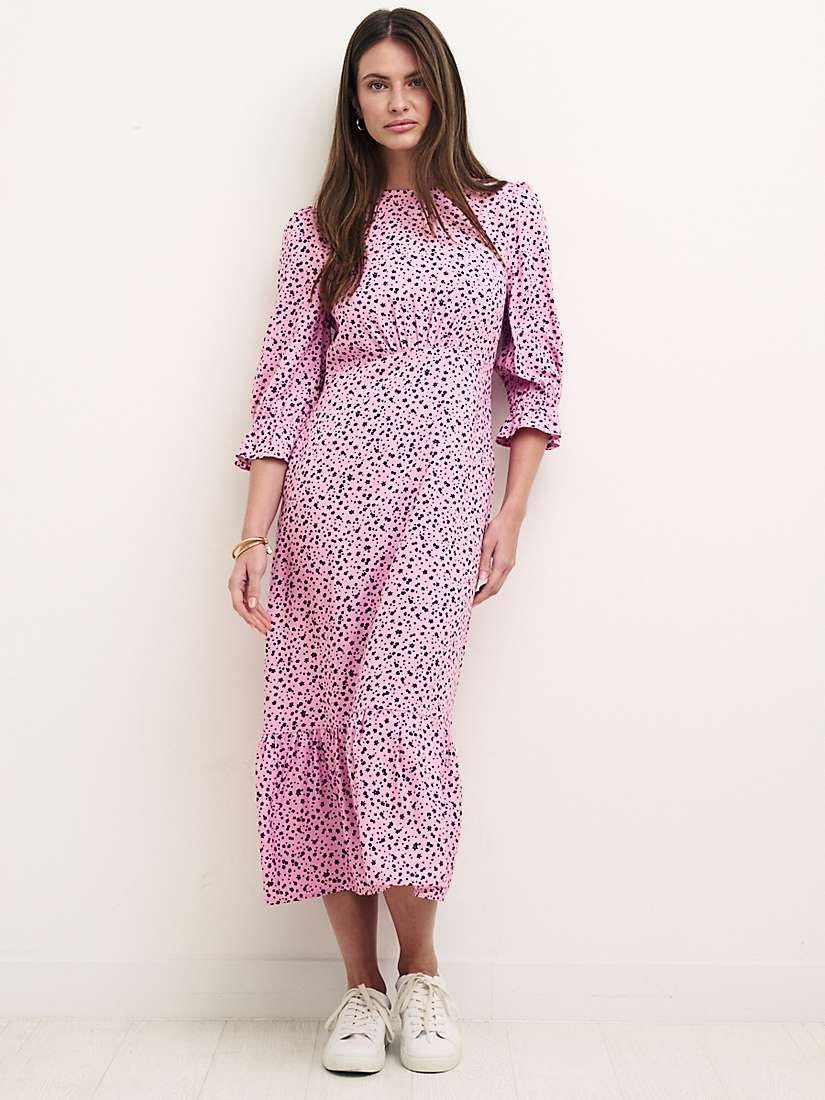 Selena Mary Midi Dress, Pink/Multi, £29