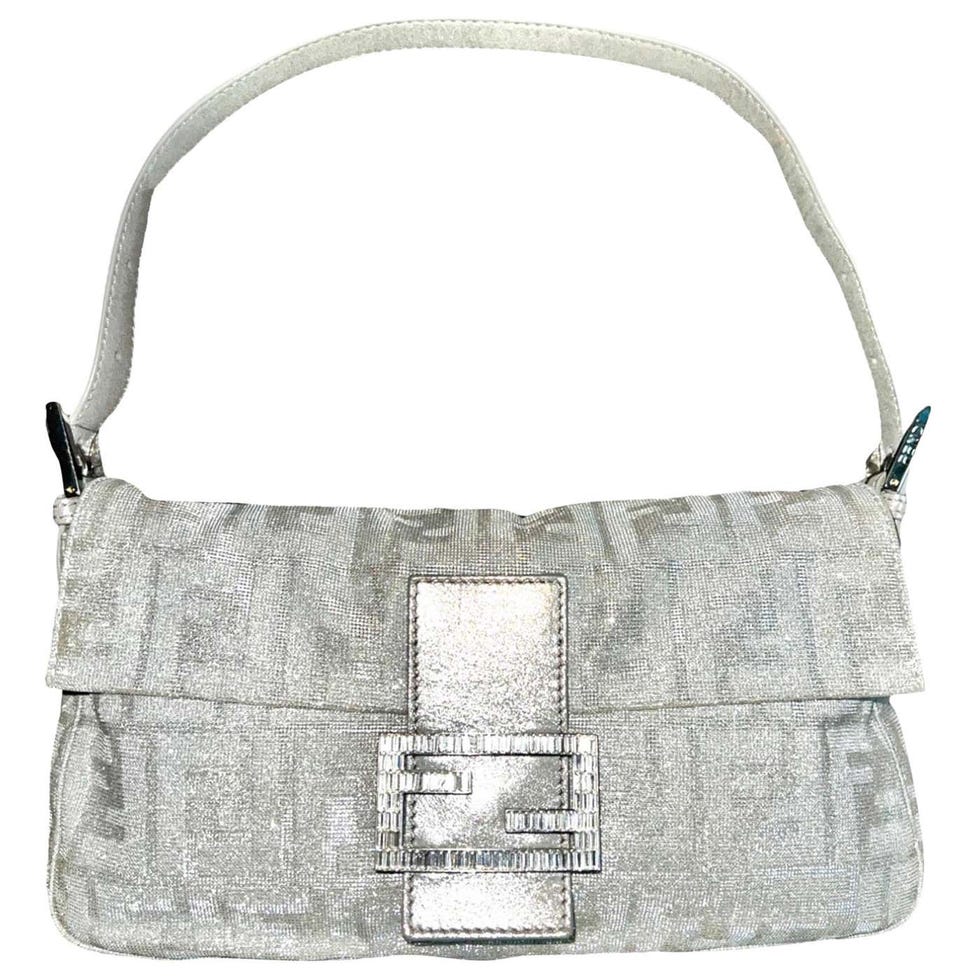 Sparkling Silver Metallic Zucca Baguette £2337