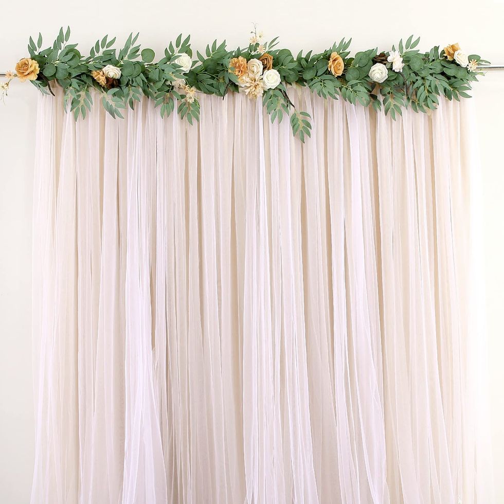 Champagne Tulle Backdrop Curtains 