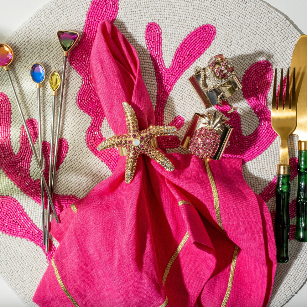 Bright Pink Dinner Napkins