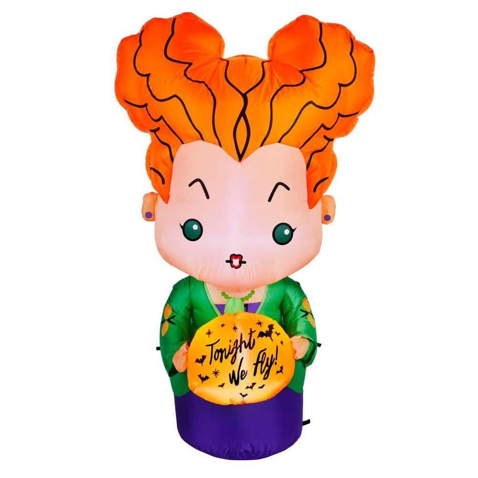 3.5 ft. LED Winifred Sanderson with Tonight We Fly Pumpkin Inflatable