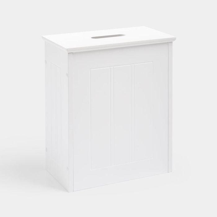White Slimline Bathroom Storage Box