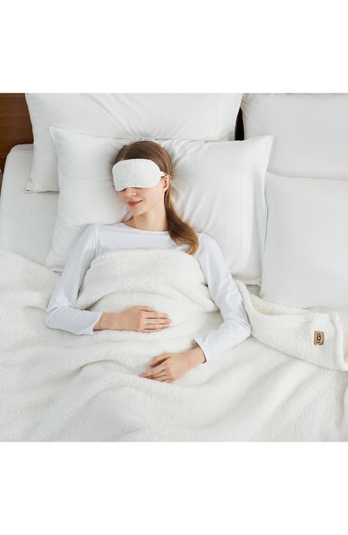 Original Faux Shearling Throw Blanket & Eye Mask Sleep Set 