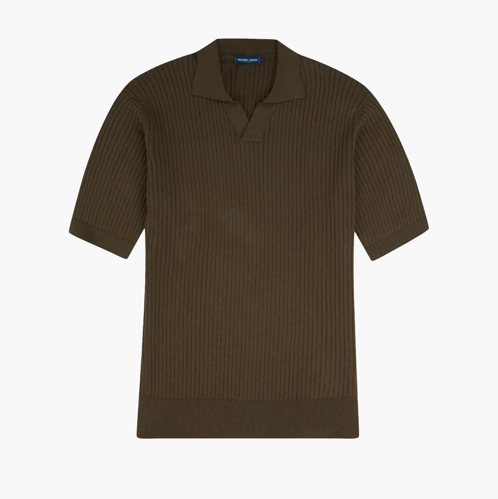 Rino Ribbed Cotton and Silk-Blend Polo Shirt