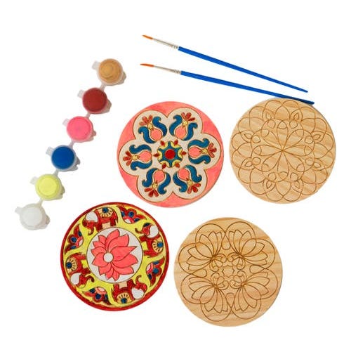 Make-Your-Own Rangoli Coasters Kit Make-Your-Own Rangoli Coasters Kit
