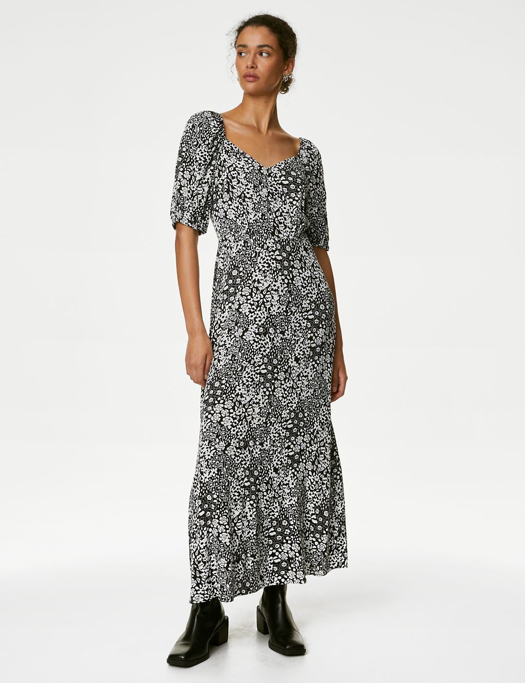 M&s black hot sale midi dress