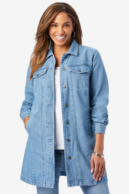 Women's Jacket Jeans Fringe Casual Buttons