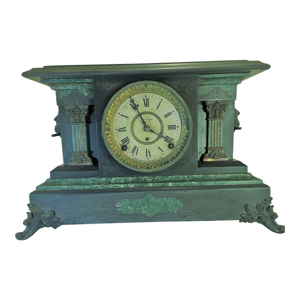Seth Thomas Adamantine Empire Mantle Clock Late 19th Century