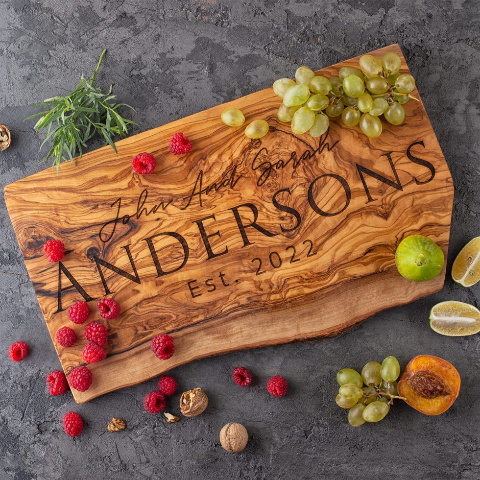 Olive Wood Personalized Cutting Board 