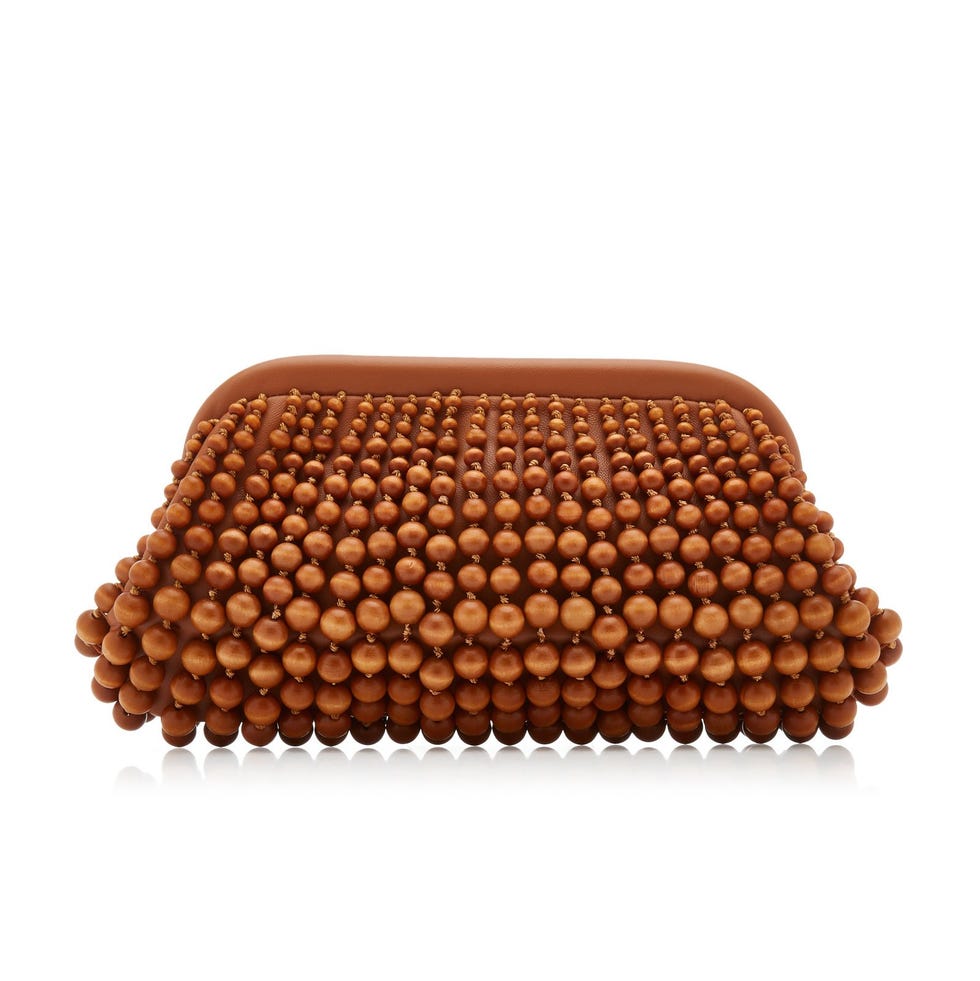 Nia Beaded Leather Clutch Nia Beaded Leather Clutch