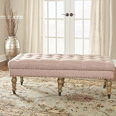 Linon Isabelle Washed Linen Bench
