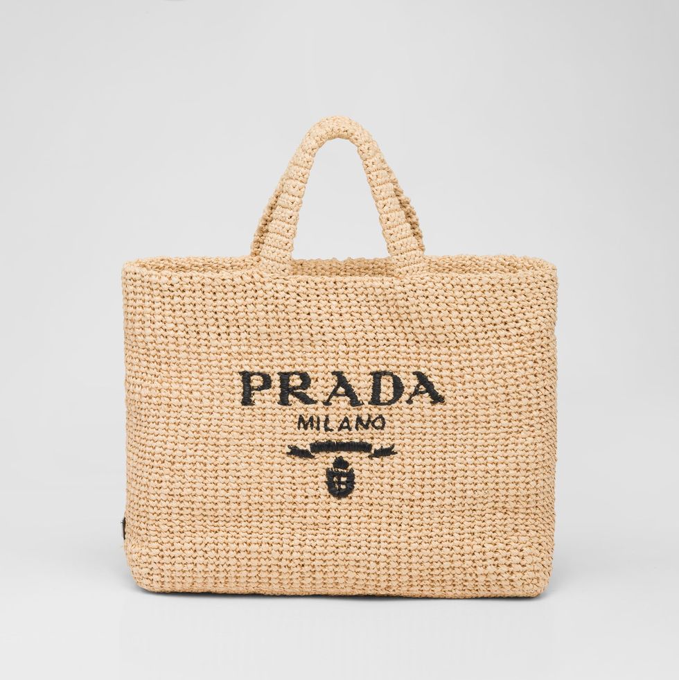 EASY Prada Inspired Raffia or Cotton Summer Bag Tote / Crochet / How to do  it 