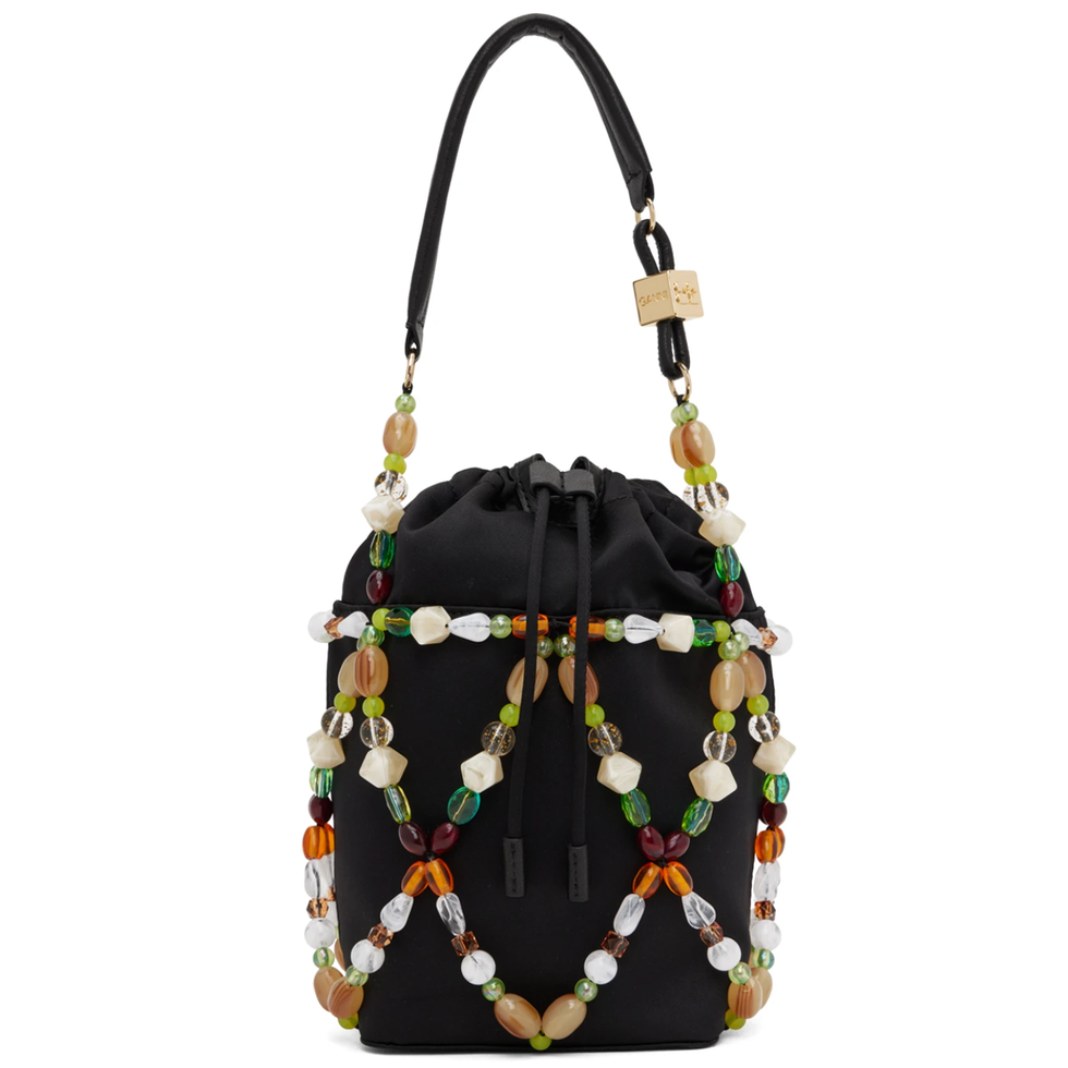 Black Beads Bucket Bag Black Beads Bucket Bag