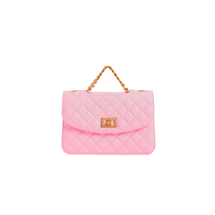 Pink Quilted Clutch