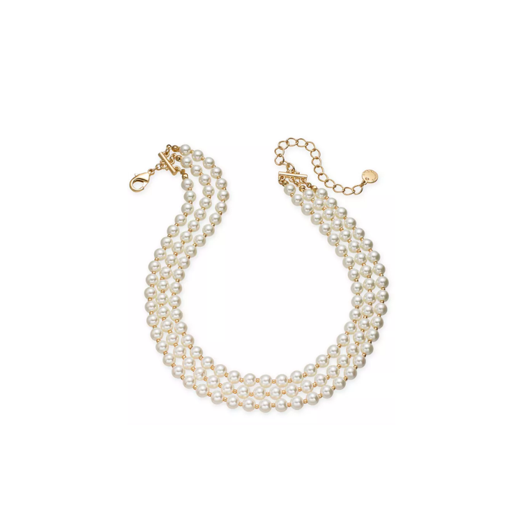 Triple-Row Pearl Necklace