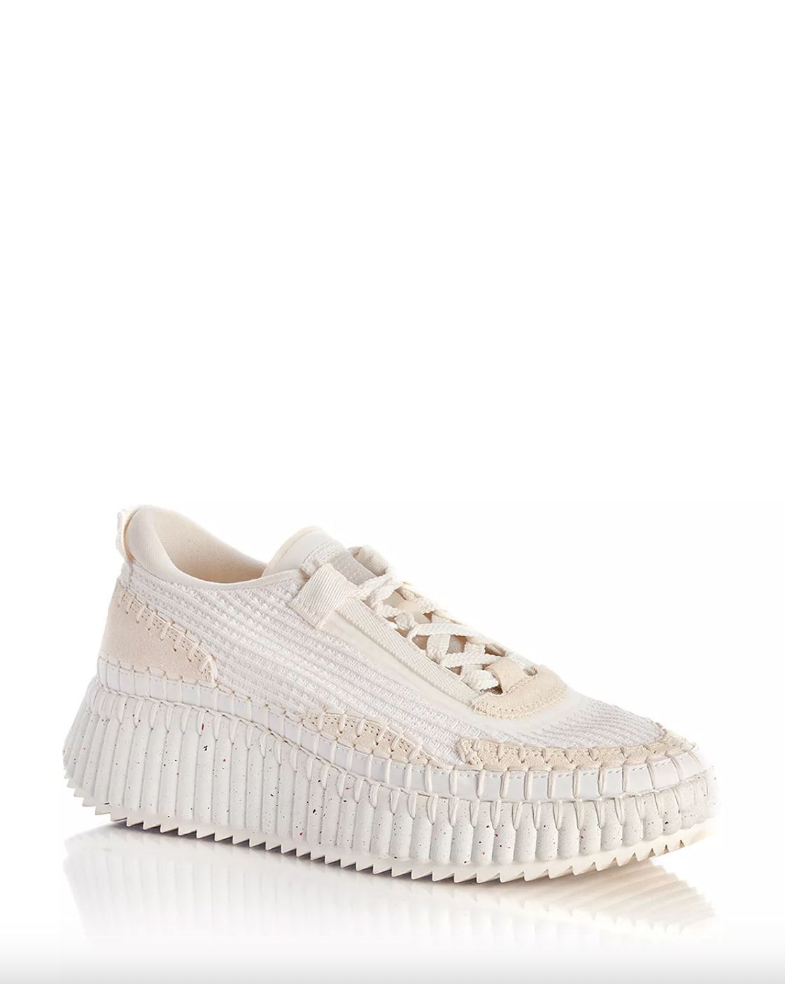 Chloé Lauren Lace Sneakers in White | Lyst