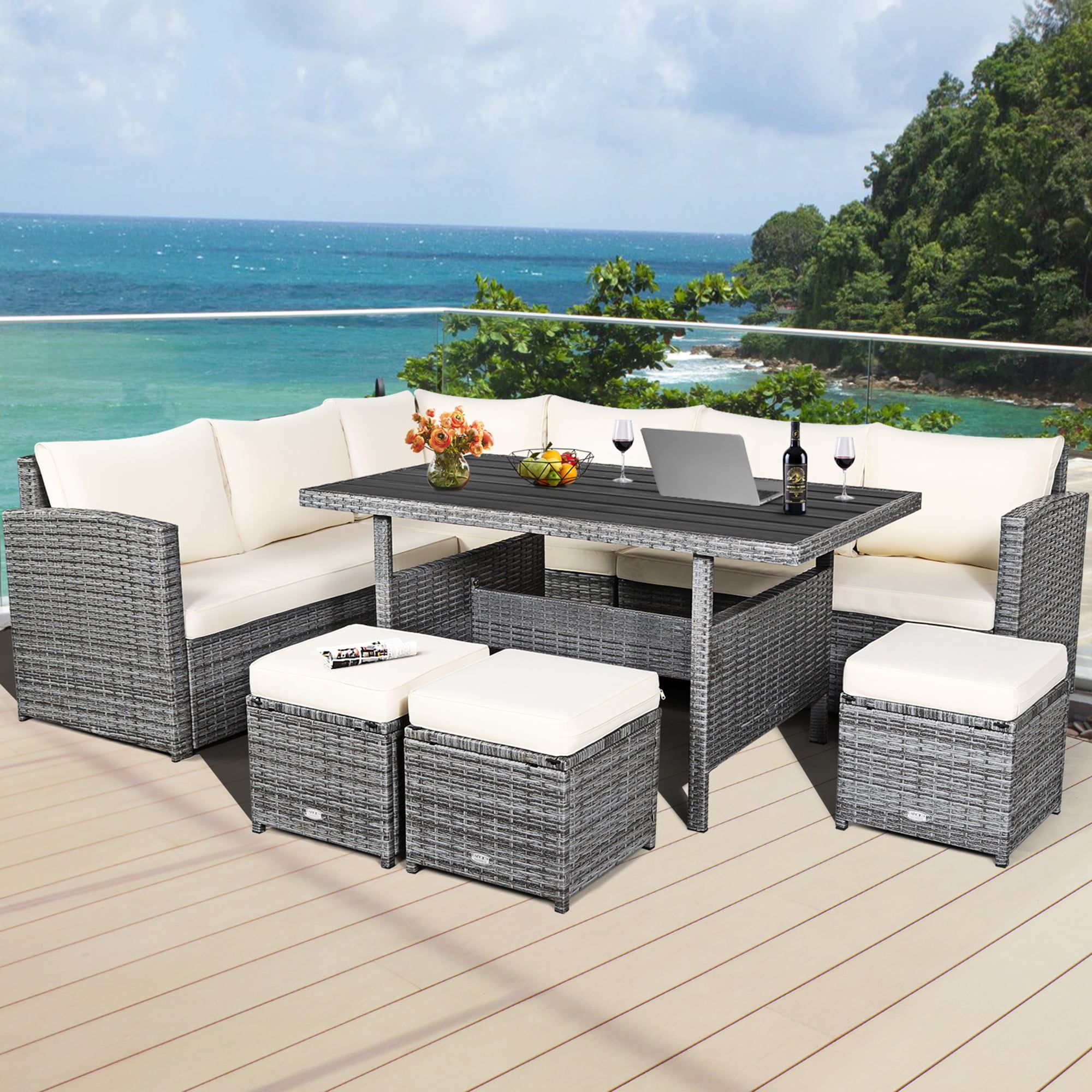 Patio sectional online dining