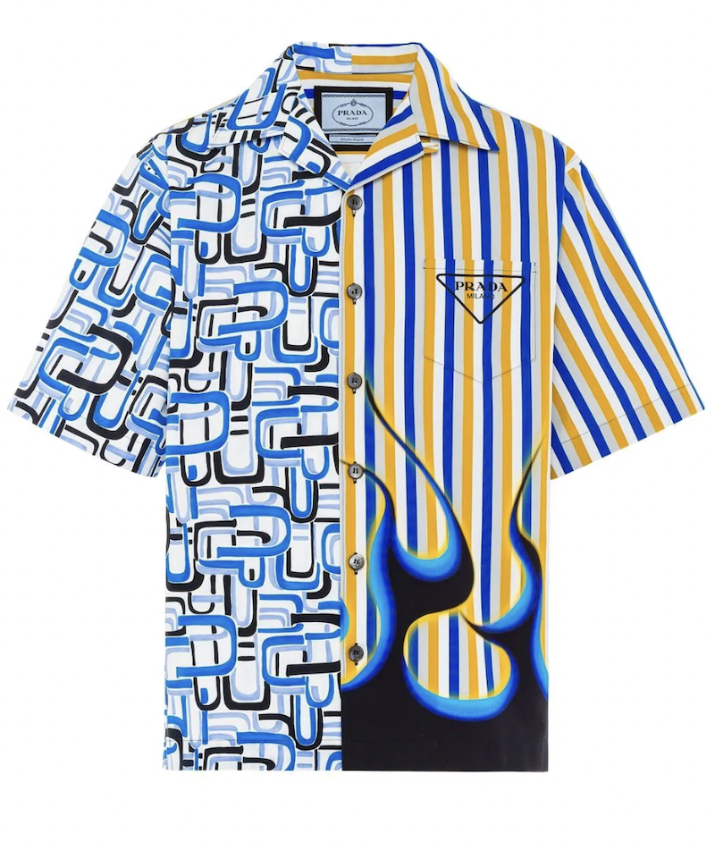 Prada Double Match Shirt - Blue for Men