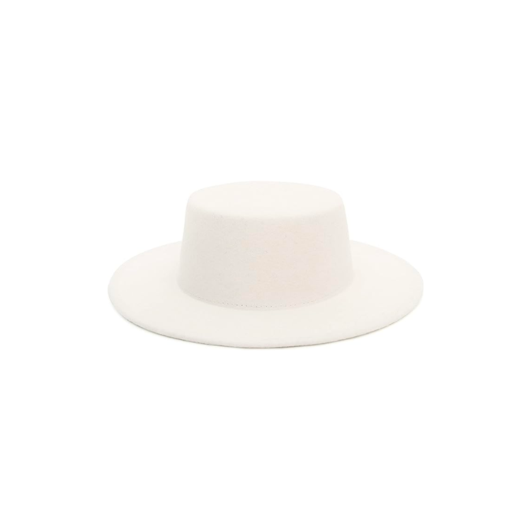 Wide Brim Flat Top Hat