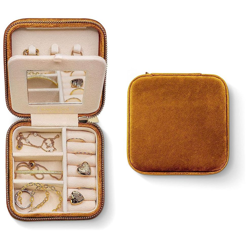 Plush Velvet Travel Jewelry Storage Box