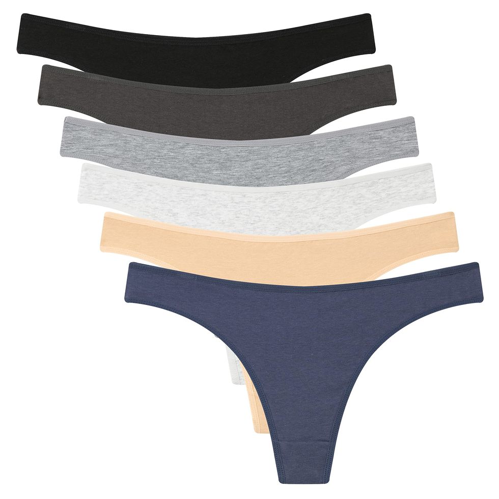 3 Pack Women's Cotton Thongs Breathable Bikini Panties Underwear