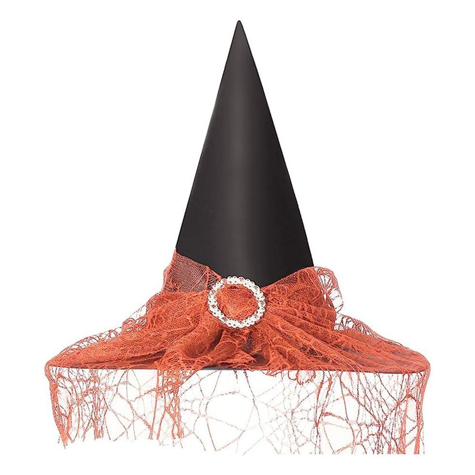 Orange Lace Witch Hat