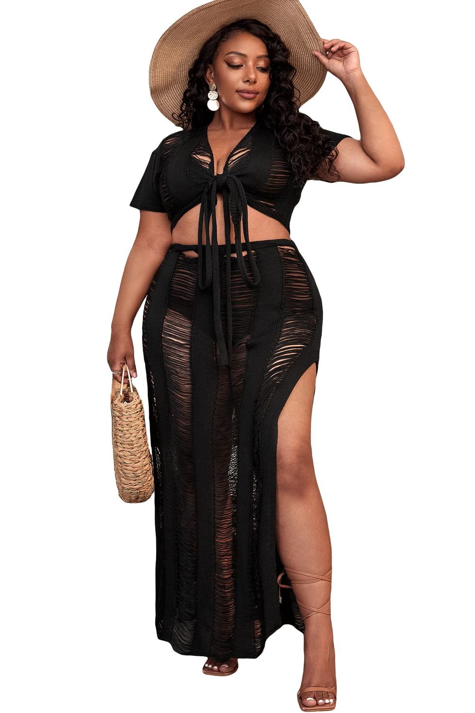 Beach Swimsuit Cover Up 2 Piece
