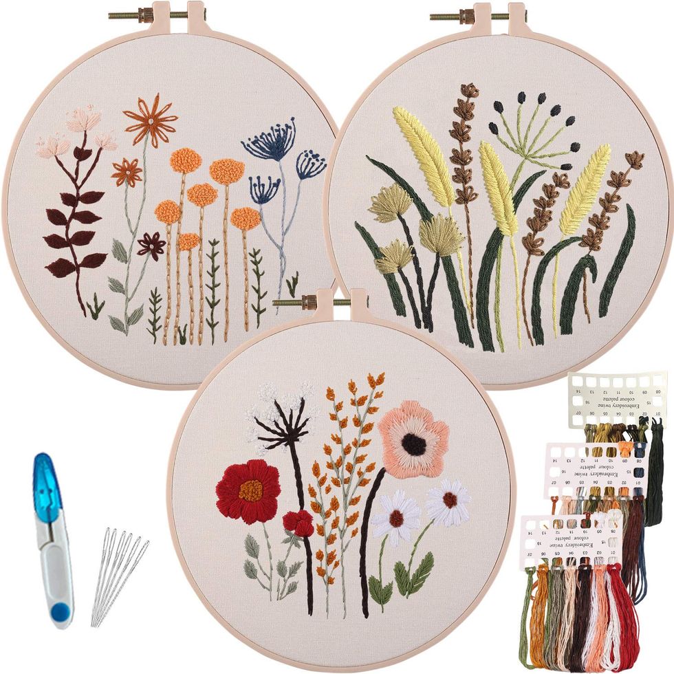3 Sets of Beginner Embroidery Kits