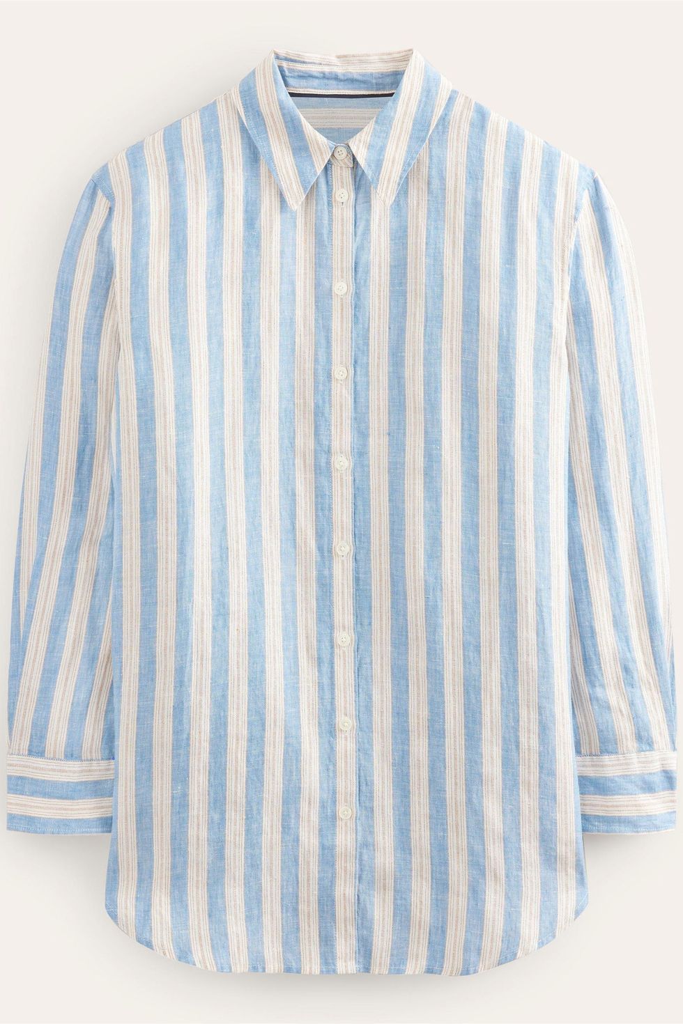 Best stripe coord: Linen shirt and shorts set
