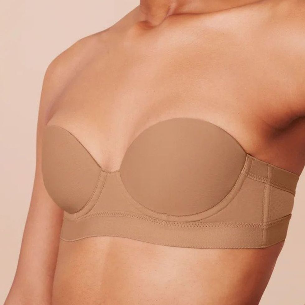 🔥BNIB 2 X Perfect Cleavage Size C nude Strapless Bra lifts shapes support🔥