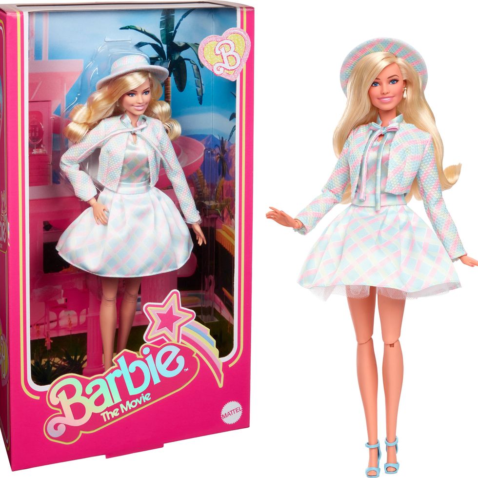 Mattel Barbie The Movie Collectible Doll, Margot Robbie as Barbie in Plaid Matching Set