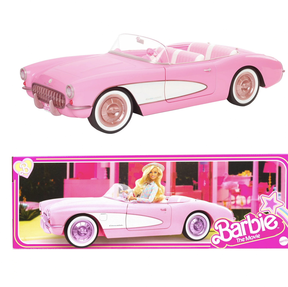 Mattel Barbie The Movie Collectible Car, Pink Corvette Convertible