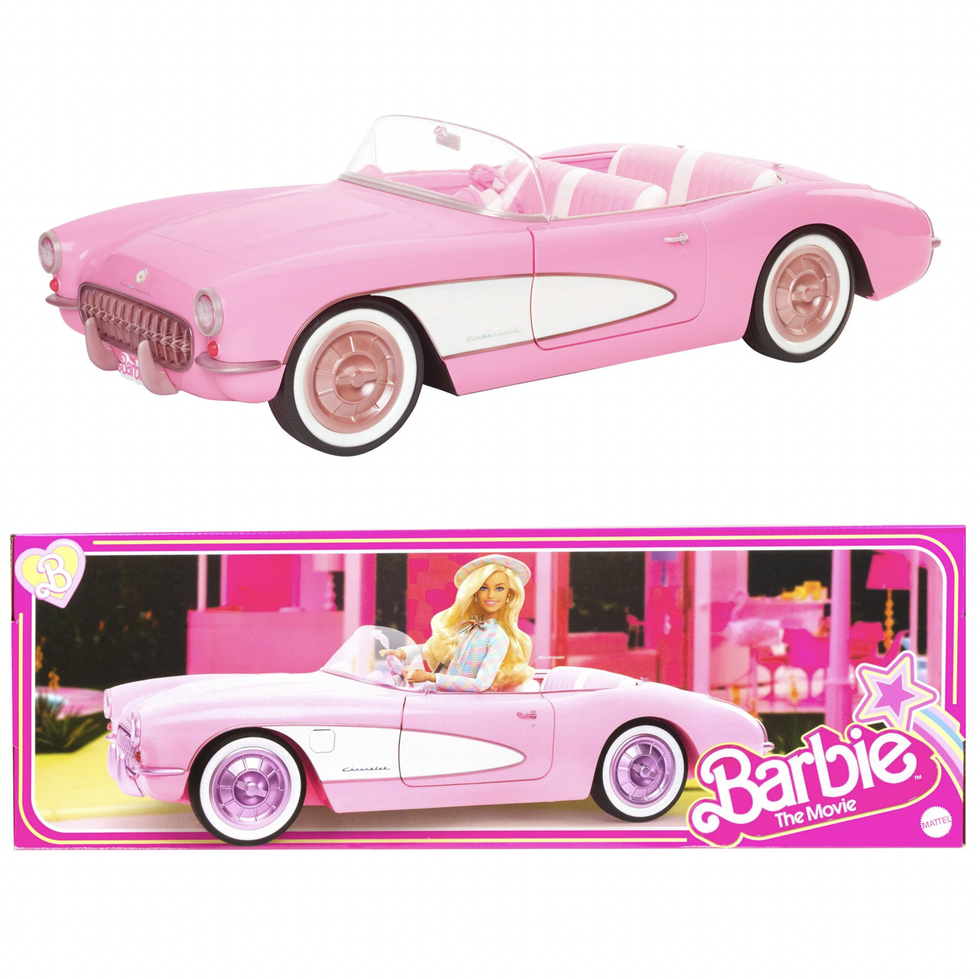 Mattel Barbie The Movie Collectible Car, Pink Corvette Convertible