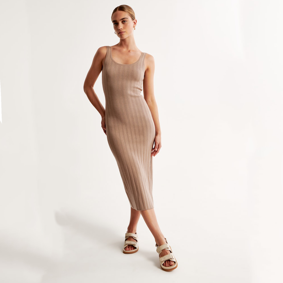 Ribbed Midi Sweater Dress Ribbed Midi Sweater Dress