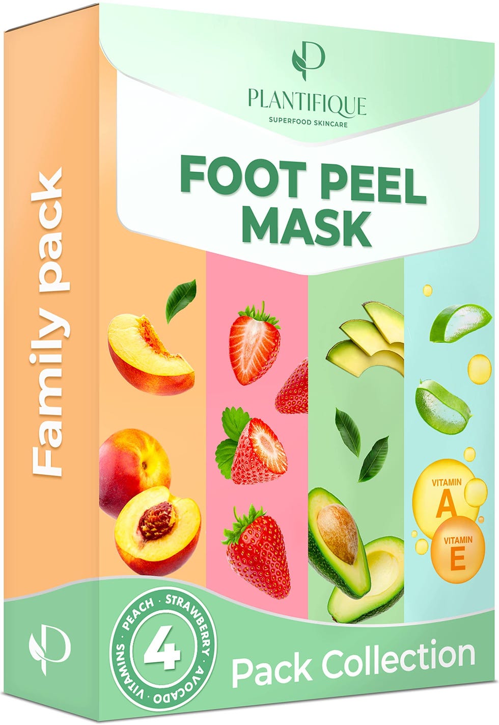 Family Pack Foot Peel Mask - 4 Pack