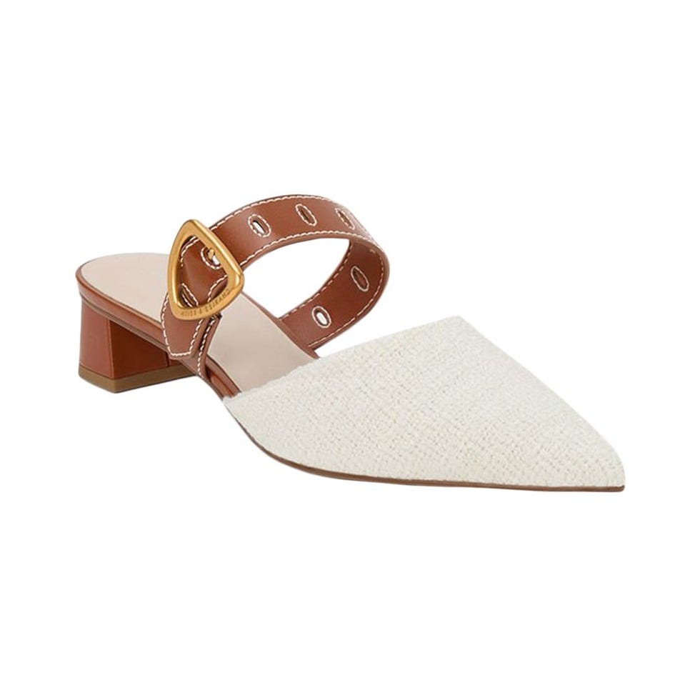 Sepphe Cut-Out Tweed Heeled Mules