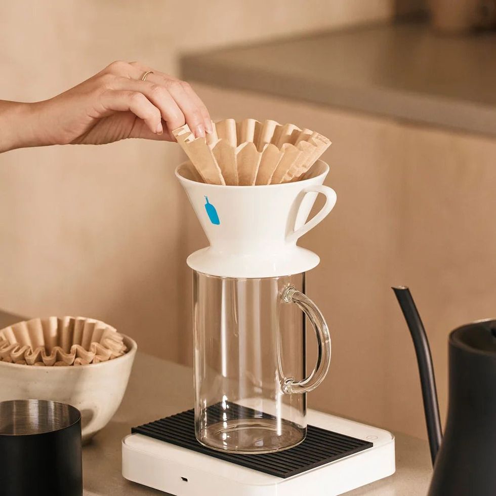 Dripper with Blue Bottle Coffee Filters