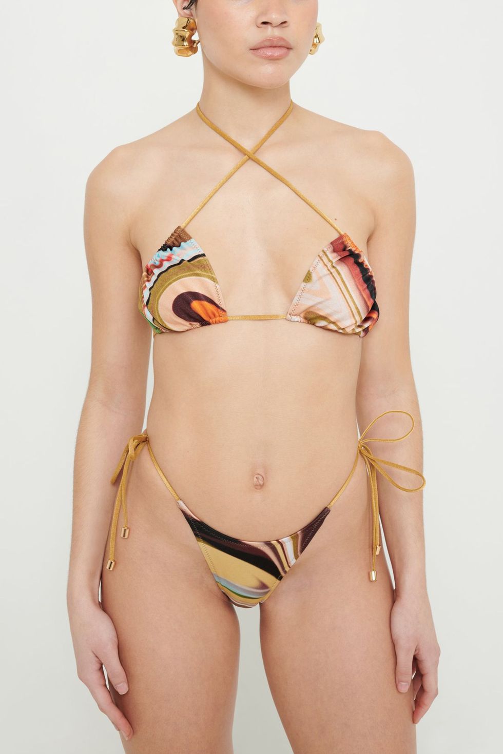 Luxury Designer Swimwear Bikini Sheer Strap Ladies Swimsuit Bikini