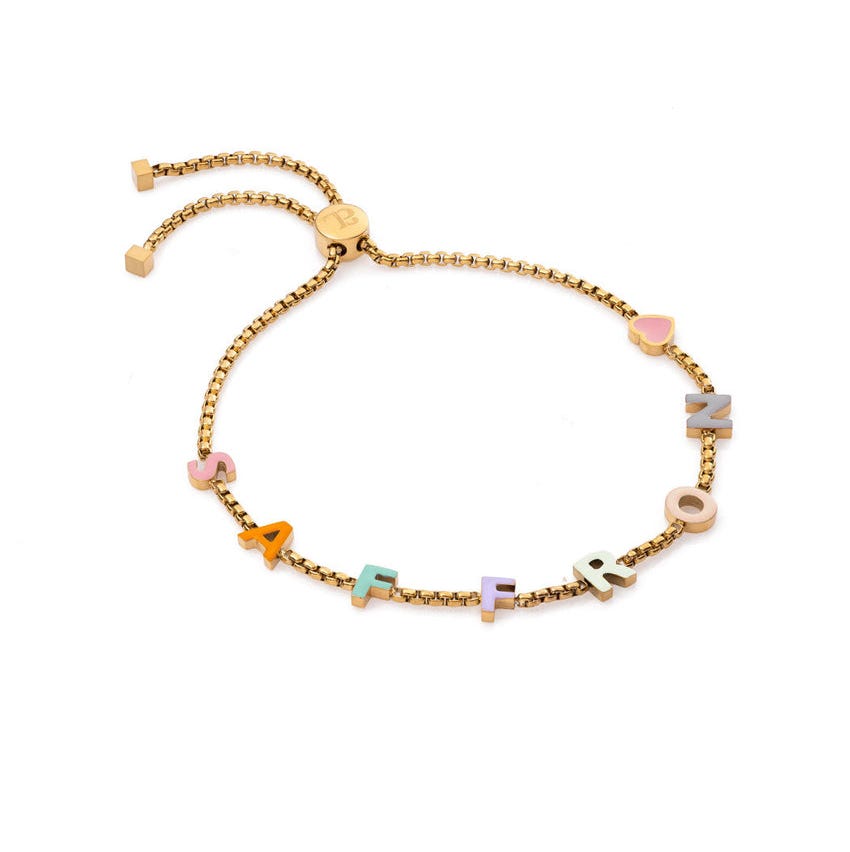 Custom Enamel Name Bracelet Custom Enamel Name Bracelet
