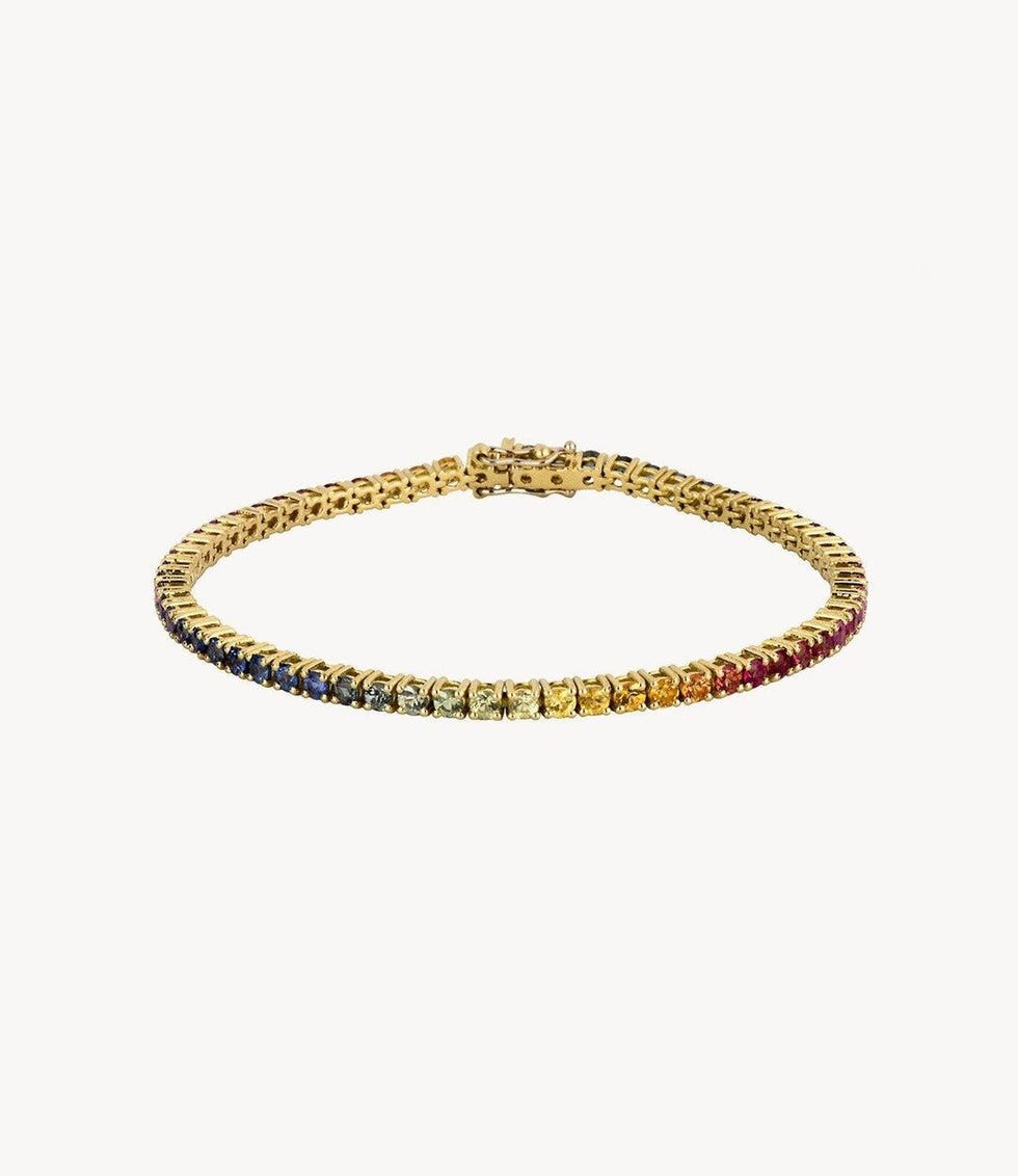 Rainbow Sapphire Tennis Bracelet