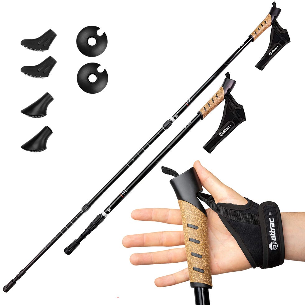  Lightweight Nordic Walking Poles with Cork Grip