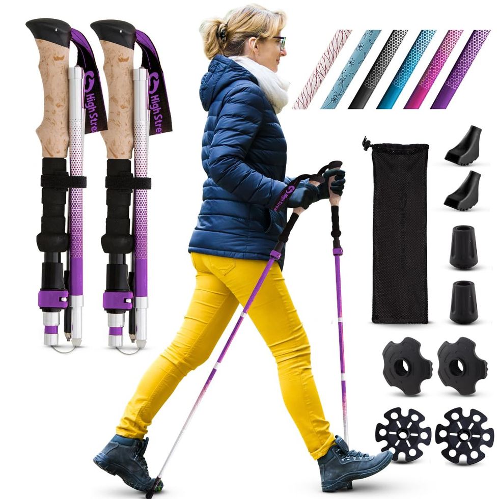 Foldable Aluminum Nordic Walking Sticks for Women 