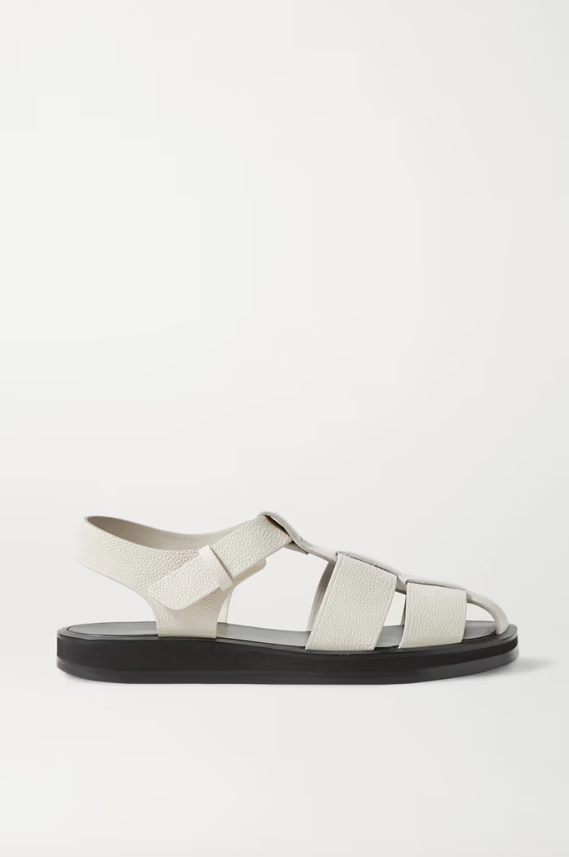 Gaia 1 woven textured-leather sandals
