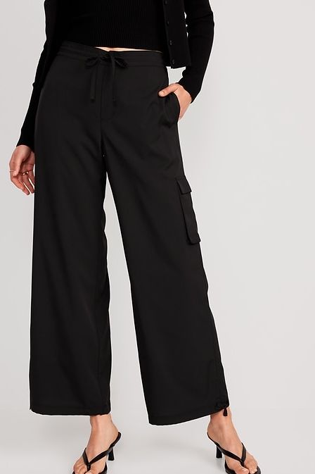 High-Waisted Twill Jogger Pants for Women, Old Navy