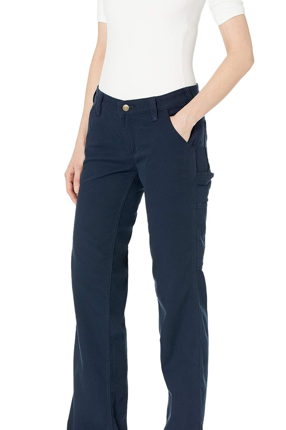 2023 new women's pants navy blue professional pants bank work