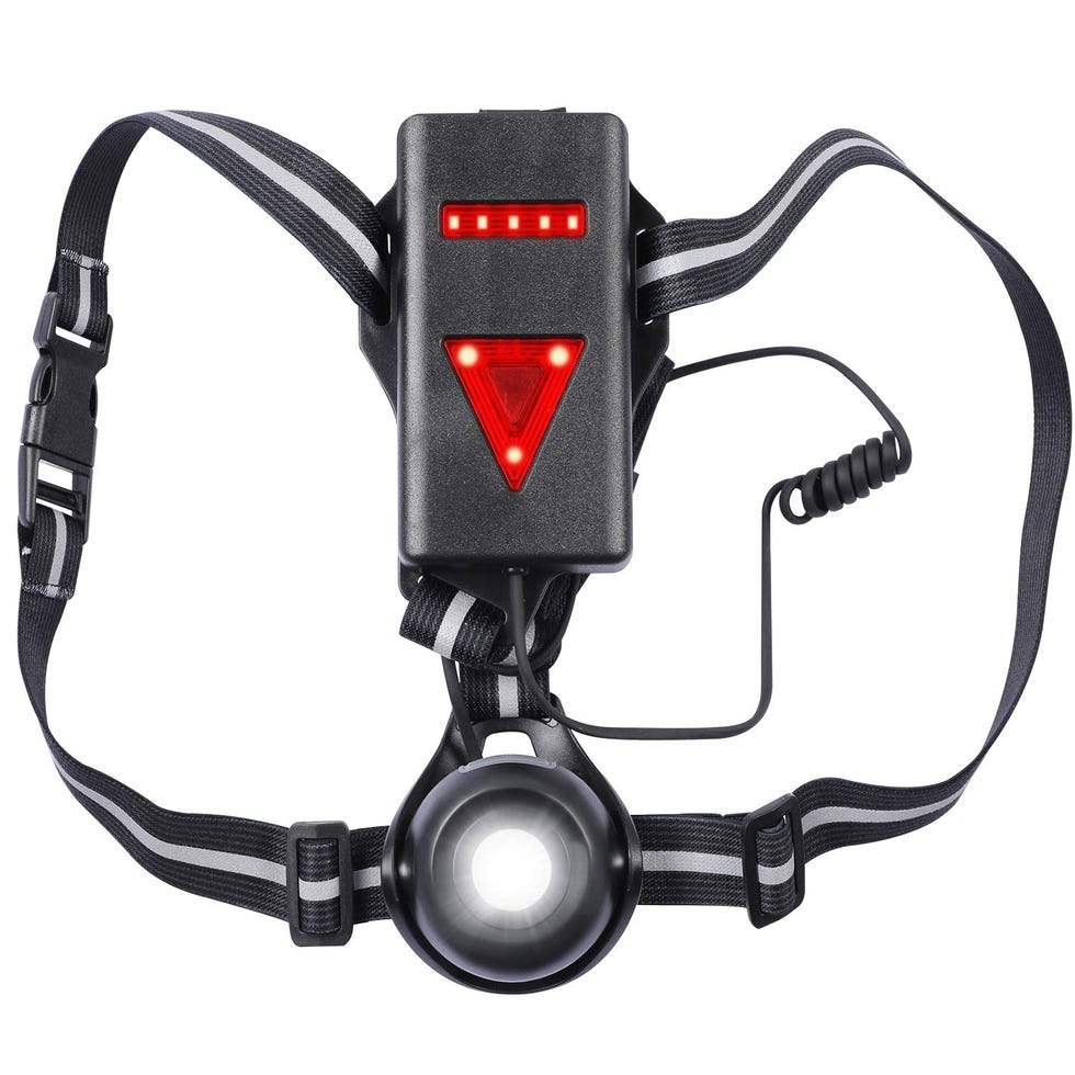 Linterna de pecho para correr recargable por USB
