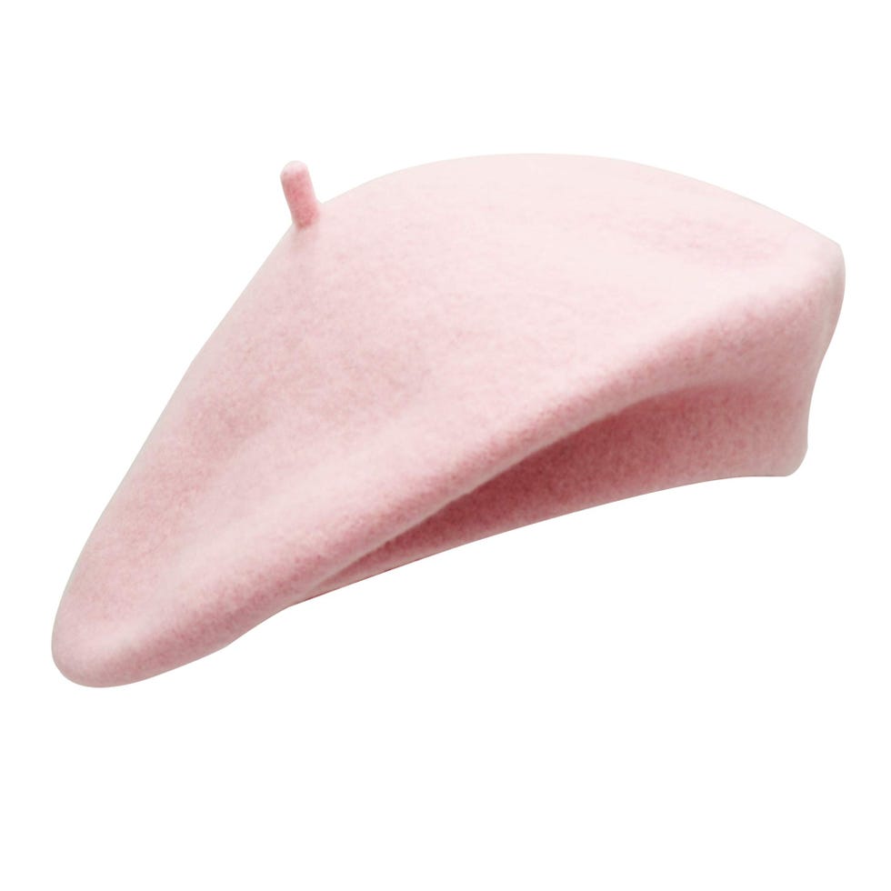 French Beret Hat for Women (Light Pink)