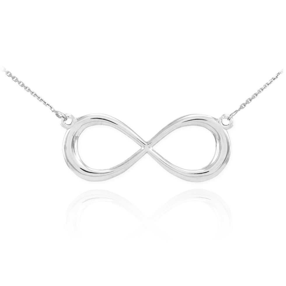  Sterling Silver Dainty Forever Infinity 16" Necklace