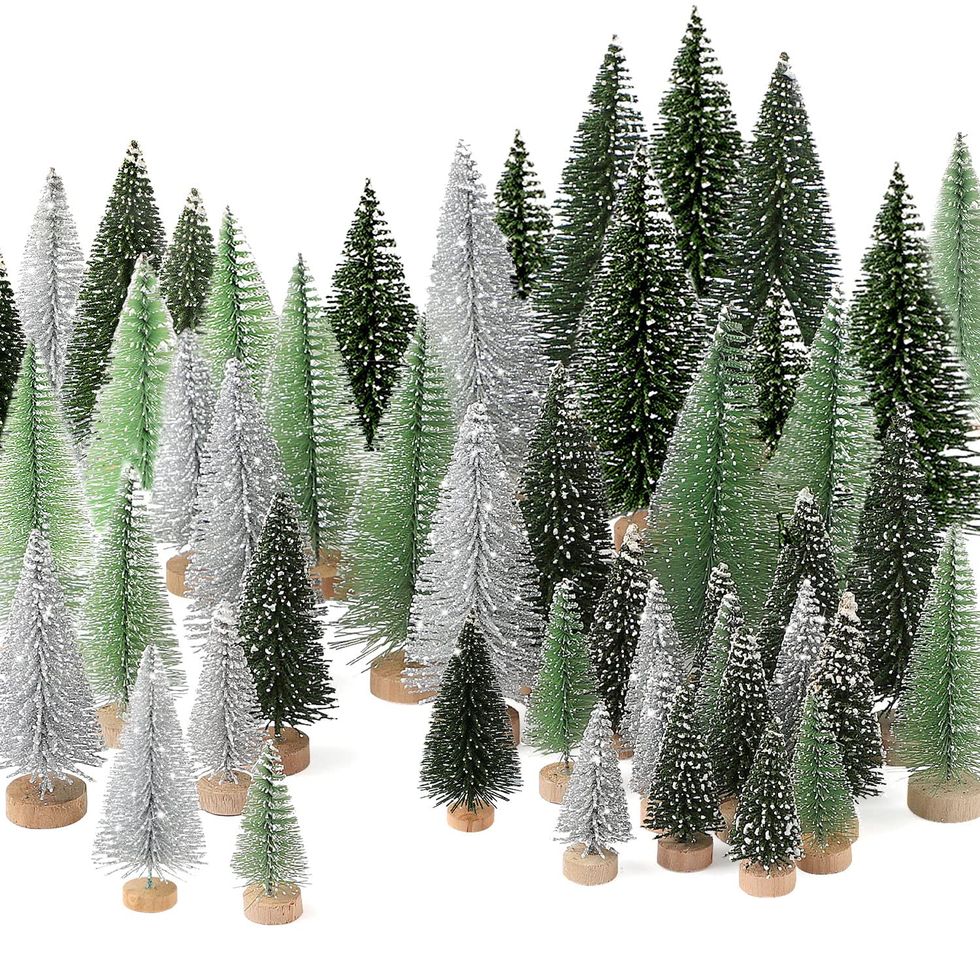 Mini Bottle Brush Christmas Trees, 30 Pack